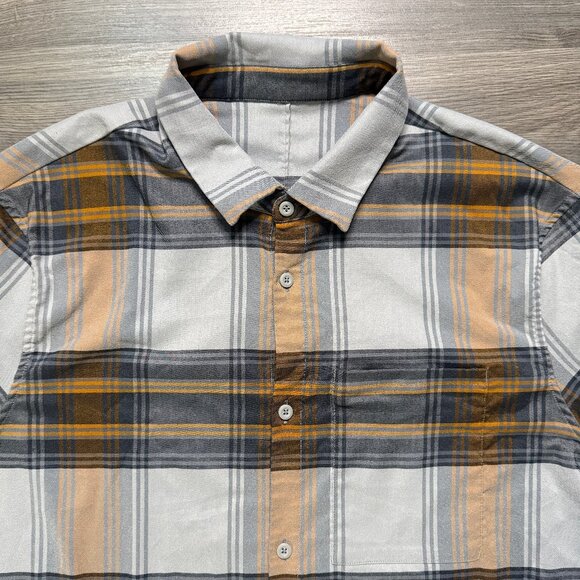 Lululemon Men's Masons Peak Flannel - Grey/Orange - Picture 2 of 5